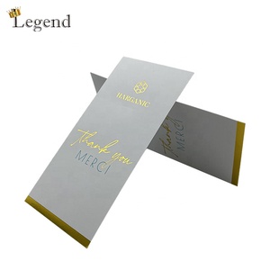 Biglietto di ringraziamento personalizzato in carta con stampa a caldo oro per abbigliamento e regali - Lusso Semplice - Product Image 4