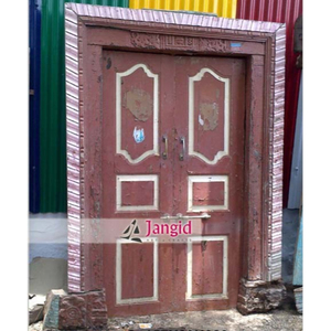 Antique Indian Carved Door with <b>Frame</b> Design - Product Image 1