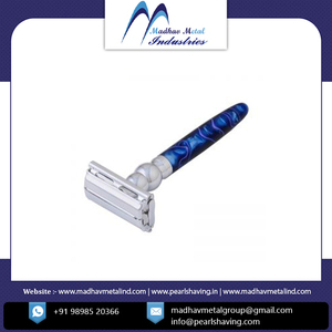 Wholesale Pearl Adjustable Double Edge Safety <b>Razor</b> with Brass Handle for <b>Men</b>-Classic Design Twist to Open - Product Image 6