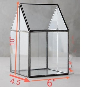 แจกันแก้วและคริสตัลสไตล์คลาสสิกใช้ในบ้านโรงแรมของตกแต่งสปาสำหรับเป็นของขวัญคริสต์มาส-เทอราเรียมและดอกไม้โลหะพร้อมโคมไฟ - Product Image 2