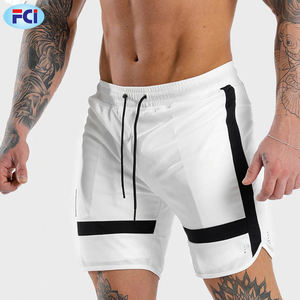 Haute Qualité Gym Short Été Logo Personnalisé Blanc Plaine Séchage Rapide 100% Polyester Hommes Court - Product Image 2