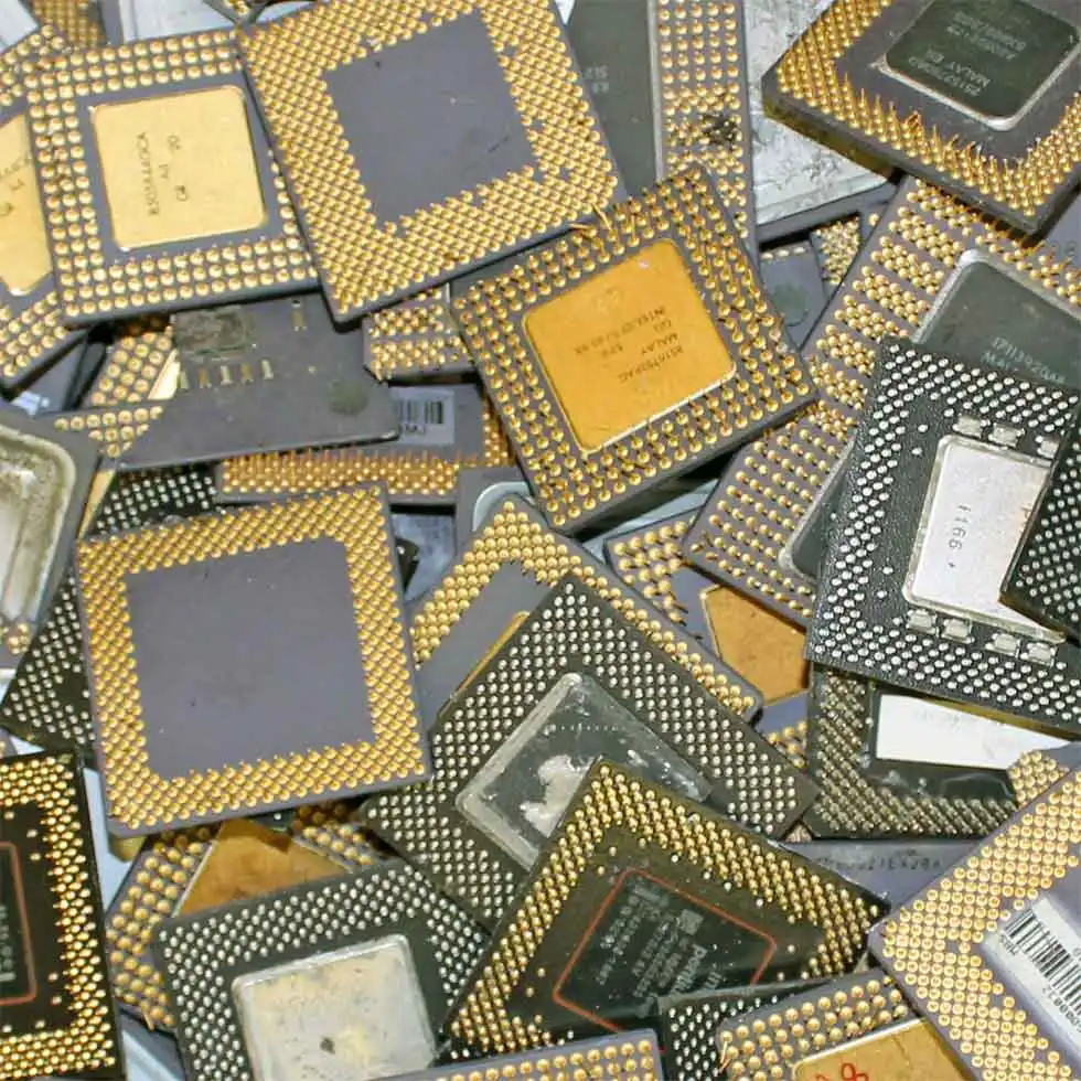 Potongan CPU Keramik/Prosesor/Pemulihan Emas Chip, Kepingan Motherboard, Kepingan Ram