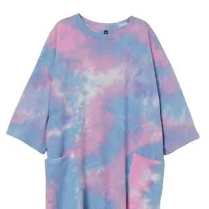 Wholesale Custom Made Lady's Organic Cotton Oversized <b>Tie</b>-Dyed <b>T</b>-<b>Shirt</b> Summer Blank <b>T</b>-<b>Shirt</b> for <b>Women</b> Bangladesh - Product Image 2