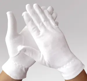 Guantes de Fábrica Selvagio 100% Algodón, Color Blanco, Ecológicos, para Exteriores, con Pantalla Táctil y Detección de Agujas - Product Image 1