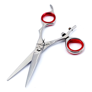 Tijeras Profesionales de Peluquería para Cortar el Cabello, de Acero Inoxidable, Ajustables, Rojas, para Salón - Product Image 3
