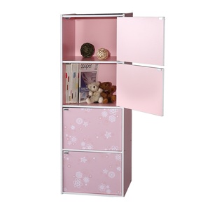 Living room 4-Tier Cabinet with 4-Door in Flower Pattern - Product Image 3