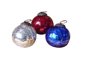 Adornos de Navidad de cristal craquelado, adornos de cristal de Color que le da gran atención a cada retroalimentación adecuada para Navidad - Product Image 6