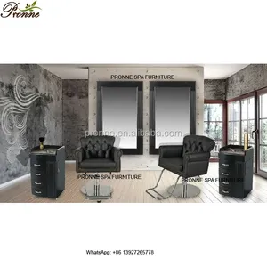 elegant hair salon equipment black salon styling station package for sale