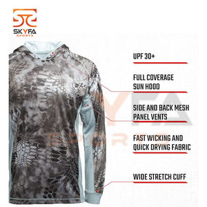 Maillot de pêche à l'achigan imprimé par Sublimation, matériau pur, créez votre propre maillot de pêche de tournoi sur mesure - Product Image 5