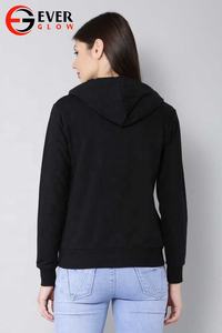 Sweats à capuche personnalisés de haute qualité quantité minimale de commande, à fermeture éclair, extra longs pour femmes - Product Image 2