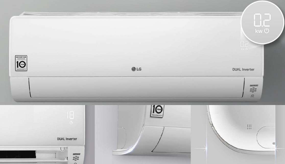 Multi Split Lg Air Conditioner Outdoor Unit 4.1kw + Standard Plus 2.1kw