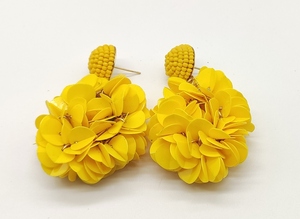 Pendientes de aro cuadrados hechos a mano para mujer, nuevo diseño de cuentas de lentejuelas, accesorios de moda chapados en oro para bodas y fiestas - Product Image 2