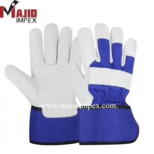 Guantes de Seguridad Laboral de Cuero Vacuno, Guantes Industriales de la Mejor Calidad, Majid Impex Mi-6010, Color y Logotipo Personalizables, 14 Pulgadas - Product Image 1