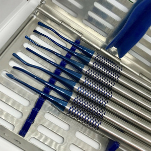 MEILLEURES VENTES - Ensemble d'instruments dentaires manuels de qualité supérieure, 7 pièces avec plateau cassette, en acier inoxydable japonais, certifié CE - Product Image 2