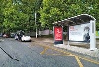 Abri d'arrêt de bus extérieur rectangulaire sur mesure, nouveau, haut de gamme, en acier, avec caisson lumineux LED, kiosque publicitaire moderne PARYA Big Premium ONE