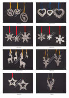 Ornamen Gantungan Puncak Pohon Natal Modern Berbentuk Bintang, Terbuat dari Aluminium, Ramah Lingkungan, Dekorasi Rumah & Natal