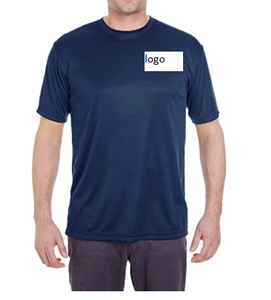 T-shirt de performance basique pour homme, 100 % polyester, anti-humidité, anti-bouloches, anti-déchirures, coupe décontractée, logo personnalisé - Product Image 6