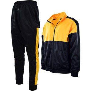 High Quality Wholesale Men And Women Color Block Gym Wear Training Zipper Tracksuits Set - Product Image 5