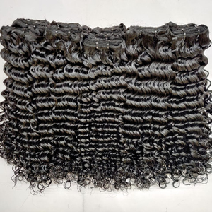 Extensiones de cabello humano virgen birmano sin procesar, cabello rizado profundo Natural sin procesar, alineación de cutículas, muestra gratis, cabello ondulado Natural - Product Image 2