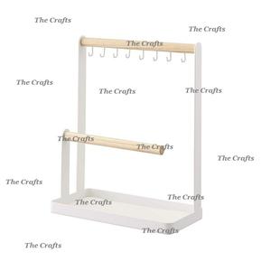 Soporte de joyería de hierro al por mayor para accesorios de mesa Color blanco collar decorativo pendientes soporte de joyería - Product Image 5