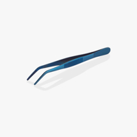 Pinza dentada de pulgar para vendaje quirúrgico, pinzas de acero inoxidable curvadas de 16 Cm, Punta dentada, CE ISO