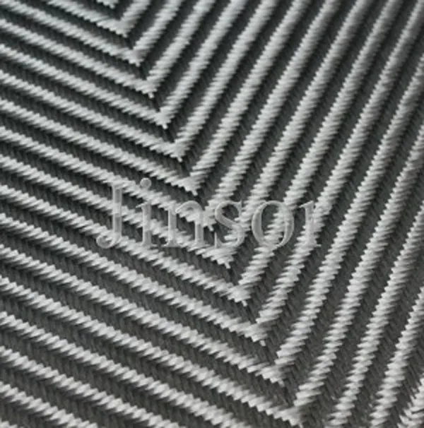 Tissu en fibre de carbone, nouveau grand V tissé, 4x4
