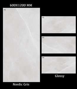 Carrelage de sol émaillé antidérapant couleur grise brillant au toucher doux comme des carreaux de céramique pour la décoration intérieure - Product Image 2