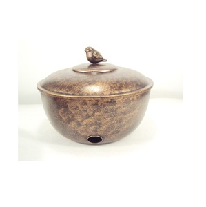 Olla decorativa para manguera martillada | Soporte para manguera de agua de hierro | Olla para manguera de jardín - Product Image 3