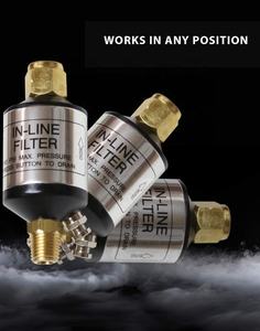 Pro 1/4 "เครื่องแยกน้ำน้ำมันแบบอินไลน์ขนาดเล็กตัวกรองความชื้นอากาศสีฟ้าแบบอินไลน์สำหรับคอมเพรสเซอร์สเปรย์ปืนพ่นสี - Product Image 5