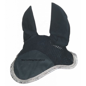 Equestrian horse Fly veil ear bonnet ear net Crochet custom logo horse product Fly ear Bonnet high quality am590 - Product Image 1