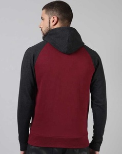 Sweat à capuche en mélange de coton pour hommes, pull deux tons, vente en gros, 2022 - Product Image 4