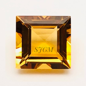 Wholesale Factory Price High Quality 7mm Square Cut Natural Citrine Faceted Loose Quartz Per Carat Red IGI Certification - Product Image 1
