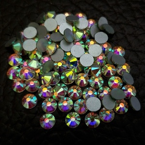 Hot Selling SS3-SS20 Non Hotfix Crystal AB Strass Bulk Hochwertige Diamant schliff Cristal Eisen auf Glas Strass für die Hochzeit - Product Image 2