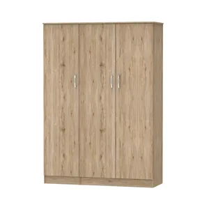 Hot Item 3 Door 3 Shelves for Hanging Office Wear Office Long Pant Wooden Wardrobe Made in Malaysia 1293