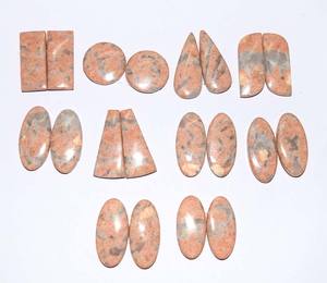 Paire de pierres précieuses pour la fabrication de bijoux, percées, couleur pêche, Amazonite, DIY, taille libre, vente en gros, - Product Image 2