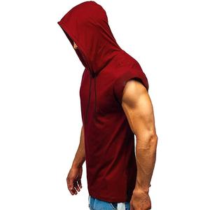Camiseta Deportiva con Capucha para Hombre de Alta Calidad al por Mayor, Camiseta de Gimnasio Personalizada para Hombre, Camiseta sin Mangas Extra Grande para Hombre, Sudadera con Capucha para Gimnasio - Product Image 3