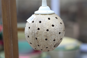 Maceta de Coco Hecha a Mano con Línea de Yute para Decoración del Hogar - Product Image 4