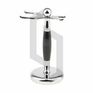 Brocha DE afeitar Soporte DE maquinilla de afeitar Soportes de brochas de afeitar de seguridad para corte de pelo Hecho de madera Acero Metal inoxidable para uso en barbería - Product Image 1