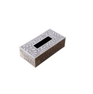 Forme carrée d'incrustation d'os pour porte-mouchoirs pour une taille personnalisée et un prix bon marché avec produit fait main - Product Image 2