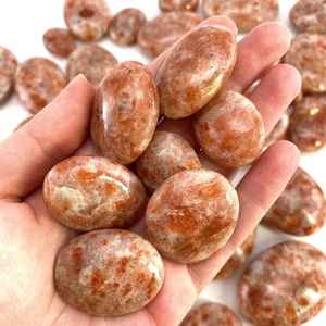 Piedra de Palma de Piedra Solar Naranja, Elegante Piedra de Palma de Ágata, Cristal Curativo de Alta Calidad, Piedra de Feng Shui, Piedra Ovalada - Product Image 2