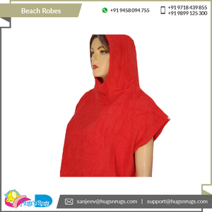 Buena calidad, el mejor diseño de logotipo bordado, Color sólido, tamaño personalizado, 100%, algodón personalizado, fabricación de batas de playa para exteriores - Product Image 3