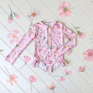 Traje de baño personalizado para niños OEM Fabricantes MOQ bajo Ropa de Playa Linda para niñas Traje de baño para Niños Americanos Traje de baño - Product Image 2