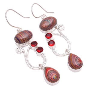 ต่างหูชุบเงินแท้925,เครื่องประดับอัญมณีควอตซ์มะนาวเทอร์ควอตซ์ดีไซน์ใหม่ - Product Image 2