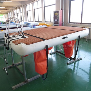 Radeau flottant gonflable Super résistant pour Sports aquatiques, <span class=keywords><strong>plateforme</strong></span> de Dock gonflable antidérapante flottant sur l'eau - Product Image 2