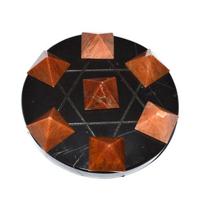 Pirámides de Ágata Negra con Aventurina Melocotón al por Mayor |   Pirámides de Ágata Negra con Aventurina Melocotón a Bajo Precio, Cristales Curativos - Product Image 1