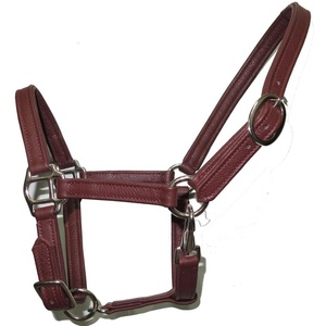 Conçu sur mesure en cuir véritable cheval rembourré licou accessoire en nylon de style occidental avec point fantaisie prix de gros - Product Image 5