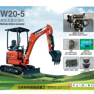 SPEDIZIONE GRATUITA Mini Escavatore OULIDE Più Economico 1920kg / 2,0 Tonnellate Mini Escavatore Cingolato per Giardino - Product Image 4