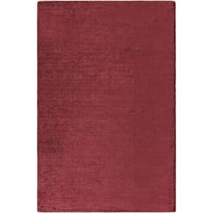 พรมวิสโคสทำมือ (8 x 10 ฟุต, สีแดง) พรมตุรกีสำหรับห้องนั่งเล่น พรมวิสโคสขนาดใหญ่ทันสมัย พรมขนสัตว์ปูพื้น - Product Image 1