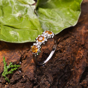 ซิทรีนธรรมชาติ92.5สเตอร์ลิงเงิน3.2กรัมแหวนอัญมณีรูปร่างสดใสเครื่องประดับพลอยเกิดใหม่ทางศาสนาของขวัญสำหรับผู้หญิง - Product Image 2