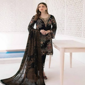 Trajes de fiesta para mujer, material de gasa, salwar kameez - Product Image 1